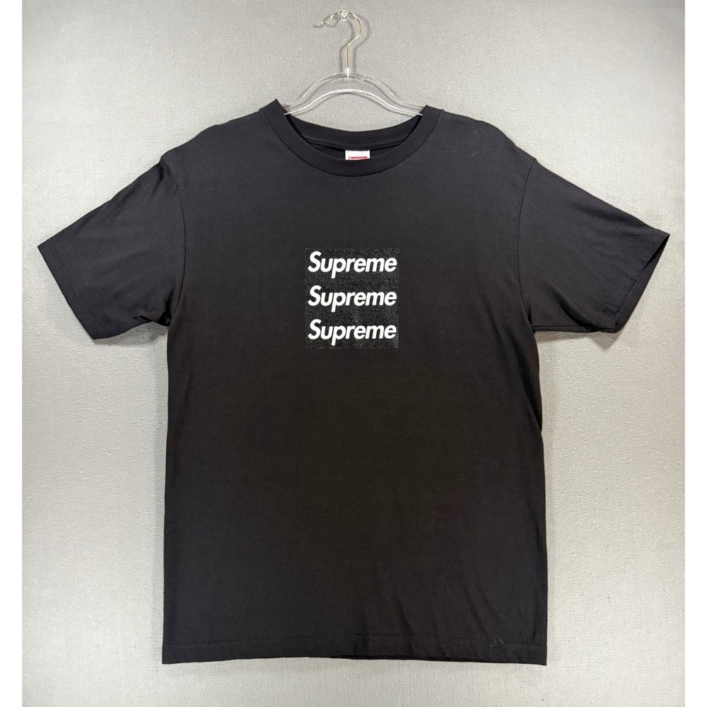 ASSPIZZA TRIPLE BOX LOGO BLACK T-SHIRT SIZE M 2021
